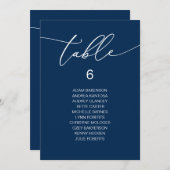 Moderne Romantische Gäste Sitzkarte Menükarte (Vorne/Hinten)