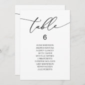 Moderne Romantische Gäste Sitzkarte Menükarte (Vorne/Hinten)