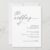 Moderne romantische Hochzeit alles in einer Einlad Einladung (Vorderseite)