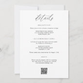 Moderne romantische Hochzeit alles in einer Einlad Einladung (Rückseite)