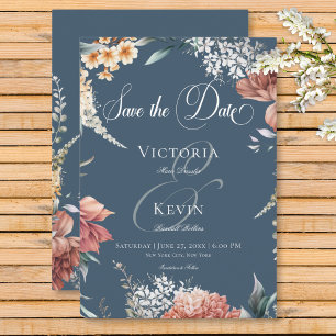 Moderne romantische Hochzeit am Blauen Garten Save The Date