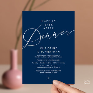 Moderne romantische Hochzeit für immer Dinner Einladung