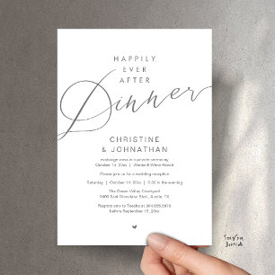 Moderne romantische Hochzeit Glücklich bis ans End Einladung