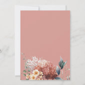 Moderne romantische Hochzeit im Rosa Garten Einladung (Rückseite)