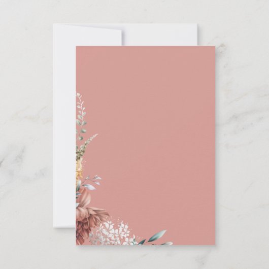 Moderne romantische Hochzeit im Rosa Garten Save The Date (Rückseite)