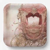 Moderne romantische Hochzeit Pappteller (Vorderseite)