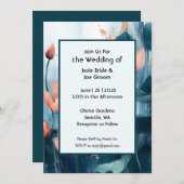 Moderne romantische Hochzeitseinladung Einladung (Vorne/Hinten)