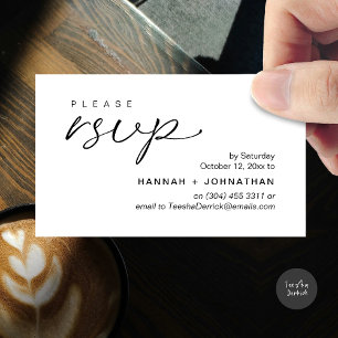 Moderne romantische Hochzeitseinladungen RSVP-Erin Begleitkarte