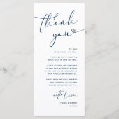 Moderne romantische Hochzeitsempfehlung Dankeschön Programm (Vorderseite)