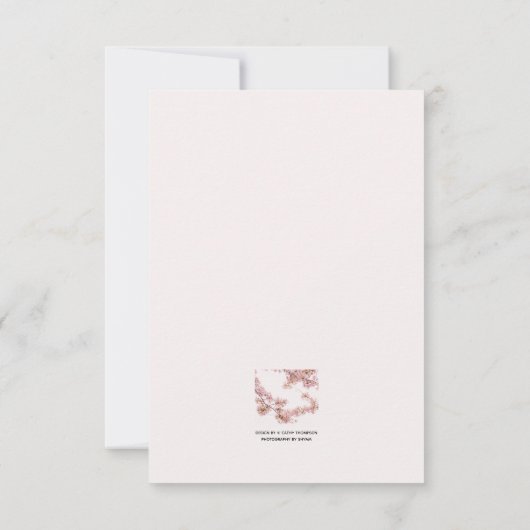Moderne romantische Hochzeitskarte RVSP RSVP Karte (Rückseite)