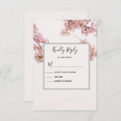 Moderne romantische Hochzeitskarte RVSP RSVP Karte (Vorne/Hinten)