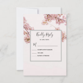 Moderne romantische Hochzeitskarte RVSP RSVP Karte