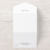 Moderne romantische Kalligrafie-Hochzeit All-in-One-Einladung (Außenseite)