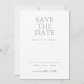 Moderne romantische Lässige Foto Hochzeit rettet d Einladung (Rückseite)