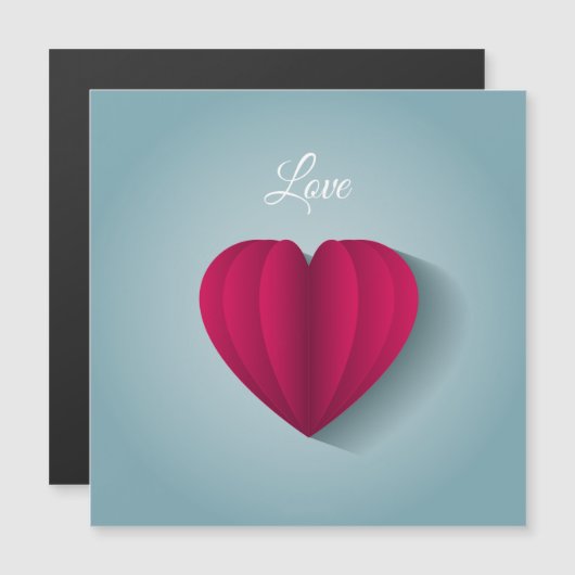 Moderne Romantische Liebe Magnetkarte (Vorne/Hinten)
