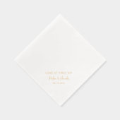 Moderne romantische Liebe Personalisierte Hochzeit Servietten Mit Folie (Rechts)