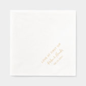 Moderne romantische Liebe Personalisierte Hochzeit Servietten Mit Folie (Vorderseite)