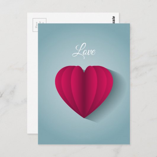 Moderne Romantische Liebe Postkarte (Vorne/Hinten)