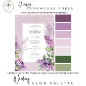 Moderne romantische Lila-Sage Lilacs Wedding Detai Begleitkarte