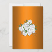 Moderne romantische Mandarine Hochzeit Einladung (Rückseite)
