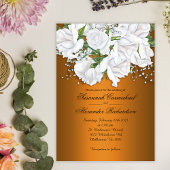 Moderne romantische Mandarine Hochzeit Einladung