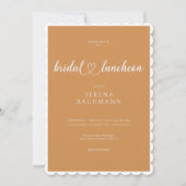 Moderne romantische Minimal Rust Bridal Luncheon Einladung (Vorderseite)