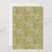 Moderne romantische Morris-Bläserenkekse Hochzeit Einladung (Rückseite)