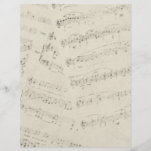 Moderne Romantische Musiknoten Hochzeit