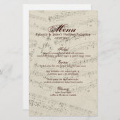 Moderne Romantische Musiknoten Hochzeit (Vorne/Hinten)