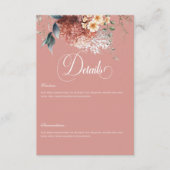 Moderne romantische Rosa Garten Blumenzwiebeldetai Begleitkarte (Vorderseite)