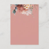 Moderne romantische Rosa Garten Blumenzwiebeldetai Begleitkarte (Rückseite)