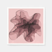 Moderne romantische Rose Ombre 3D Effect Waves Serviette (Vorderseite)