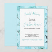 Moderne Romantische Rose und florales Brautparty I Einladung (Vorne/Hinten)