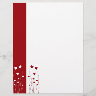Moderne Romantische Rote Weiße Liebe Herz