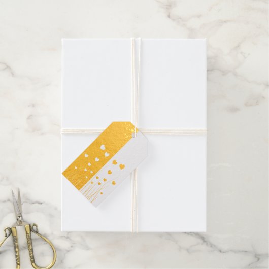 Moderne Romantische Rote Weiße Liebe Herz Geschenkanhänger (Mit Schnur)