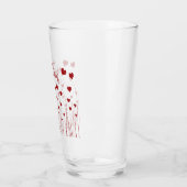 Moderne Romantische Rote Weiße Liebe Herz Glas (Links)
