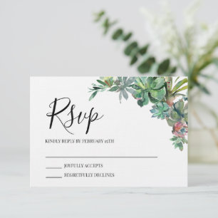 Moderne romantische RSVP-Karte RSVP Karte