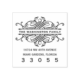 Moderne romantische Rücksendeadresse Briefmarke fü Gummistempel