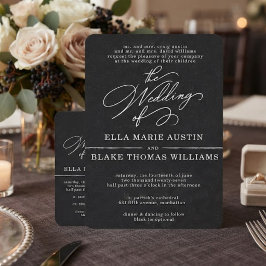 Moderne romantische Schrift Hochzeitseinladung Einladung