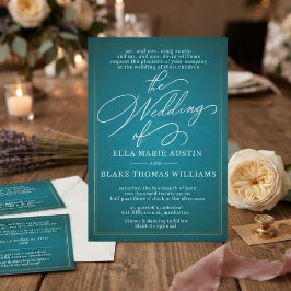 Moderne romantische Schrift Hochzeitseinladung Einladung