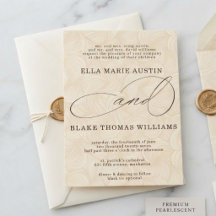 Moderne romantische Schrift Hochzeitseinladung