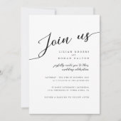 Moderne romantische Script Typografy Wedding Einladung (Vorderseite)
