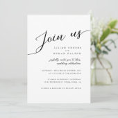 Moderne romantische Script Typografy Wedding Einladung (Stehend Vorderseite)