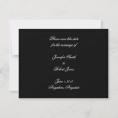 Moderne romantische Silhouette Save the Date (Rückseite)