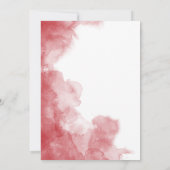 Moderne romantische Soft Watercolor Burgundy Weddi Einladung (Rückseite)
