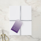 moderne romantische Sommerlila ombre lila Hochzeit Geschenkanhänger (Mit Garn)