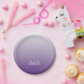 moderne romantische Sommerlila ombre lila Hochzeit Pappteller (Party)