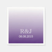moderne romantische Sommerlila ombre lila Hochzeit Serviette (Vorderseite)