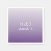 moderne romantische Sommerlila ombre lila Hochzeit Serviette (Vorderseite)