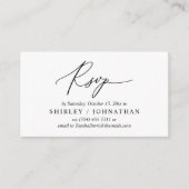 Moderne romantische UAWG Wedding Dinner Einladung (Vorderseite)